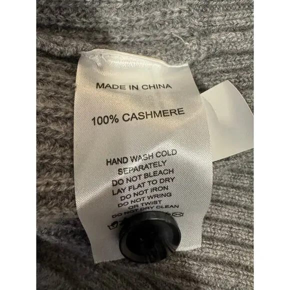 SOLD ‼️Quince Mongolian Cashmere Gray Fisherman Button Front Sweater Vest Small - Picture 9 of 10